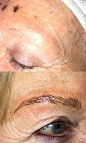 before and after - eyebrow microblading in reading for mature skin 02